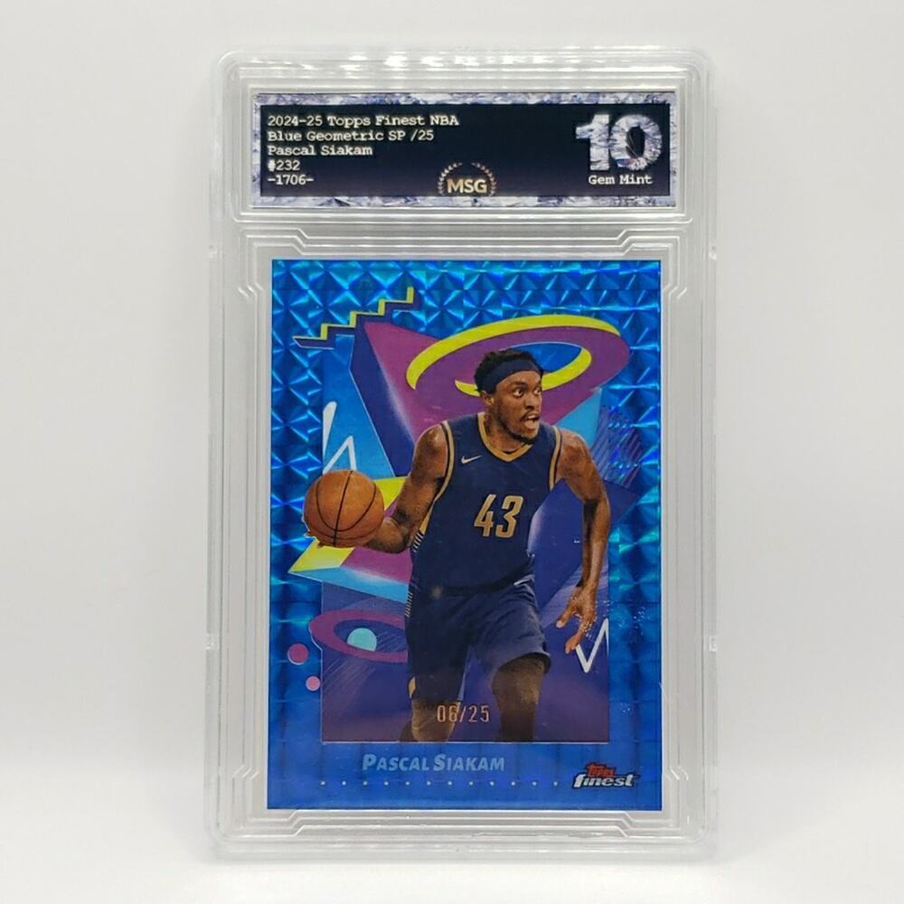 PASCAL SIAKAM 2024-25 TOPPS FINEST RARE BLUE GEOMETRIC /25